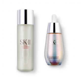 SK-II环彩亮白套装（精华露215ml+钻白精华露50ml）（日本）